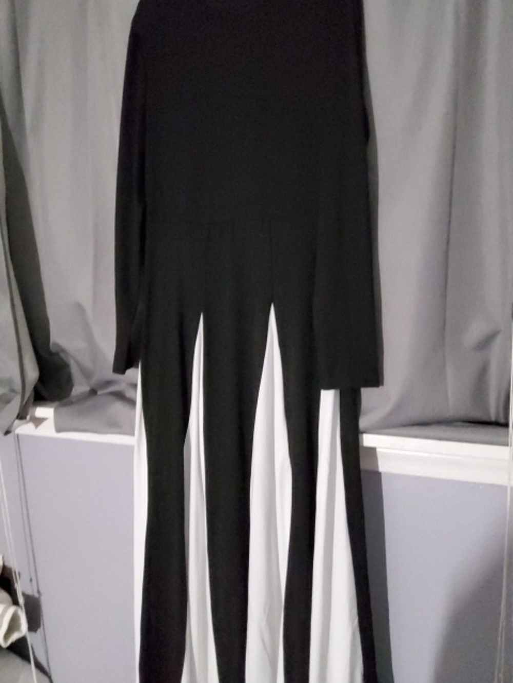 SHEIN Black and White Colorblock Maxi Dress